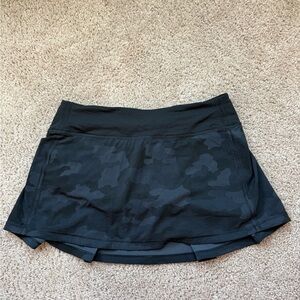 lululemon athletica Black Camo Tennis Skirt